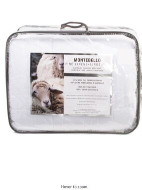 Montebello White Wool Down Alternative Duvet